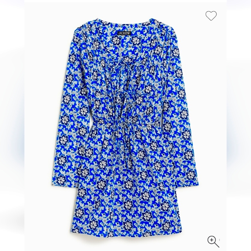 J. Crew Women's Blue Long Sleeve Casual Sundress